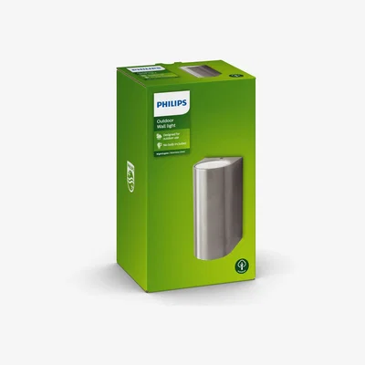 Dunelm Philips Nightingale Integrated LED Outdoor Wall Light Silver