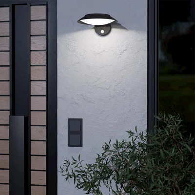 Dunelm EGLO Cerrisi LED Indoor Outdoor Solar Wall Light