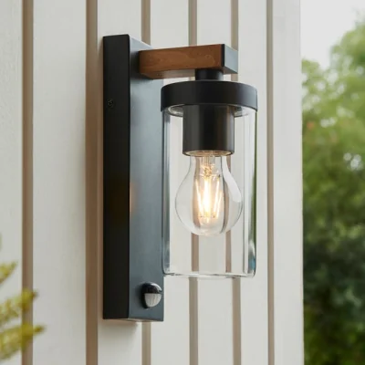 Dunelm Fulton Industrial PIR Sensor Outdoor Wall Light