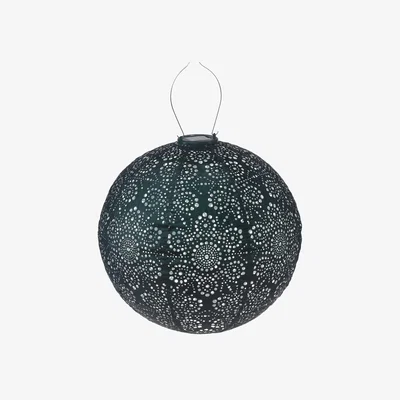 Dunelm Fallen Fruits Round Fiore Solar Lantern Green