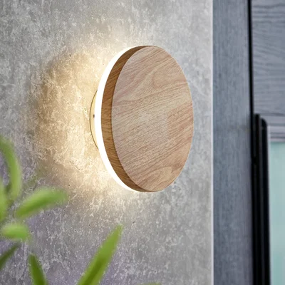 Dunelm Mason LED Outdoor Wall Light Wood (Brown)