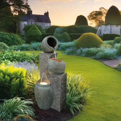 Dunelm Ceramic Cascading Pots Water Feature
