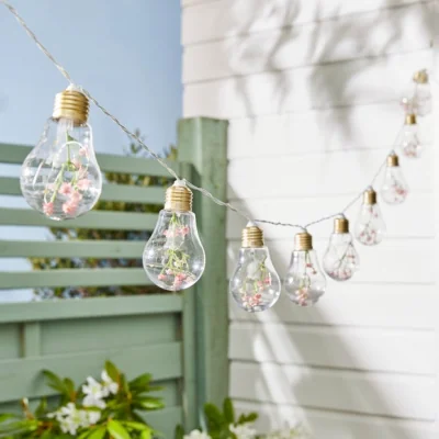 Dunelm Floral 10 LED Solar Festoon String Lights