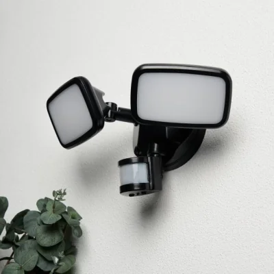 Dunelm Cascade 2 Light PIR Sensor Adjustable LED Outdoor Flood Light