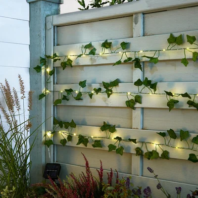 Dunelm Ivy Garland 50 LED Indoor Outdoor String Lights Green