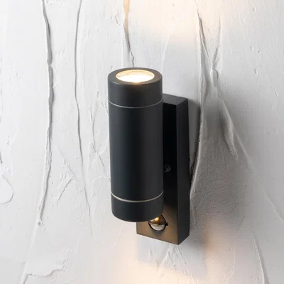 Dunelm Lantana Metal Dual PIR Outdoor Wall Light Light Grey