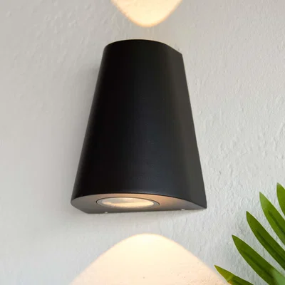 Dunelm Vogue Bryce Outdoor 2 Light Wall Light Black