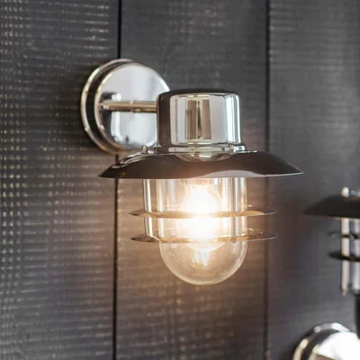 Dunelm Vogue Pheonix Outdoor Down Wall Light Silver