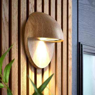 Dunelm Kip Outdoor Wall Light Natural