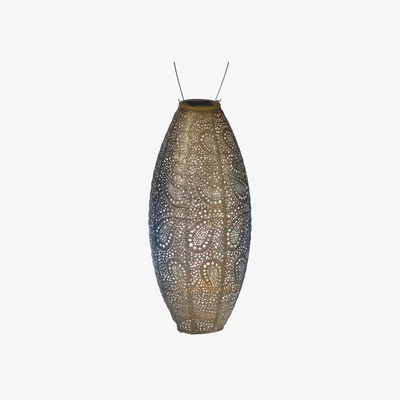 Dunelm Fallen Fruits Long Oval Solar Lantern Gold