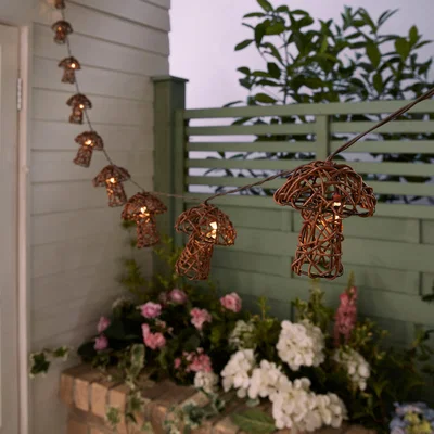 Dunelm Mushroom 10 LED Indoor Outdoor Solar String Lights