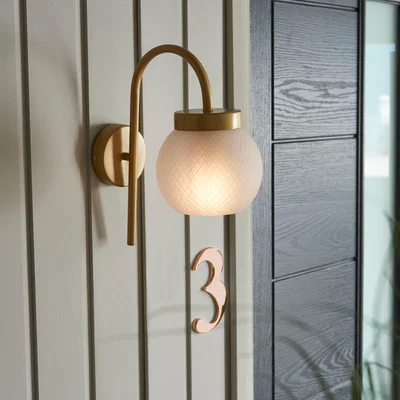 Dunelm Ruthy Outdoor Wall Light Gold