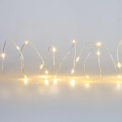 Dunelm Warm White 20 LED String Lights Copper