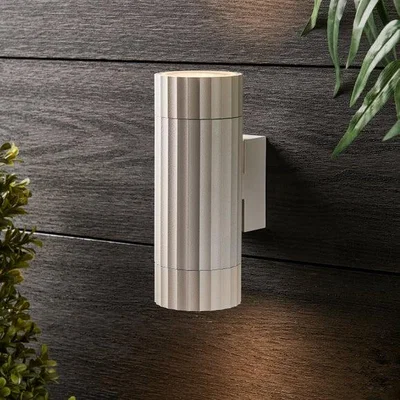 Dunelm Georgi Ribbed 2 Light Outdoor Wall Light