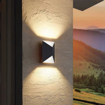 Dunelm EGLO Predazzo 2 Light LED Outdoor Wall Light Grey