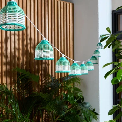 Dunelm Woven 10 LED Indoor Outdoor Solar String Lights
