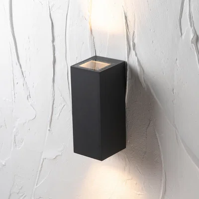 Dunelm Acer Square Outdoor Dual Wall Light Grey