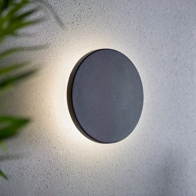 Dunelm Mason Integrated LED Outdoor Wall Light Black