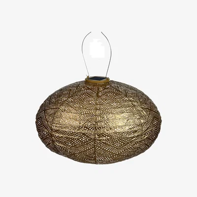 Dunelm Fallen Fruits Oval Paisley Solar Lantern Gold