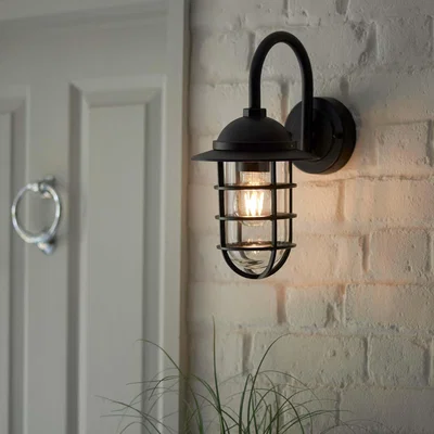 Dunelm Vogue Felix Outdoor Wall Light Black