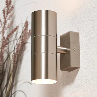 Homebase Mills Up & Down Outdoor Wall Light - Stainless Steel
