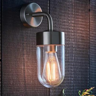 Homebase North Outdoor Wall Light - Stainless Steel