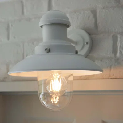 Homebase Hereford Outdoor Wall Light - White