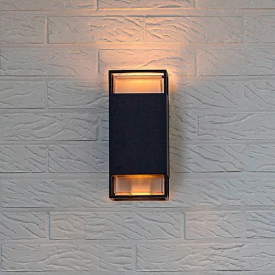 Homebase Lutec Ridge 2x GU10 Outdoor Wall Light - Anthracite