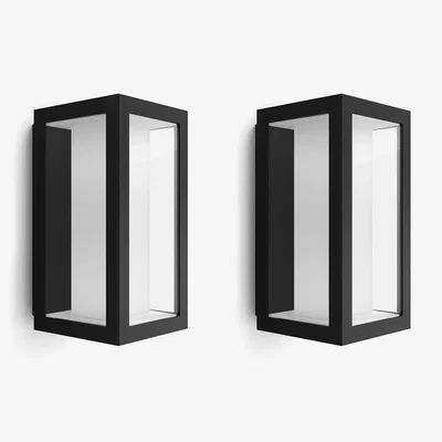 Homebase Philips Hue Impress Colour Ambiance Smart LED Outdoor Wall Light - 2 Pack