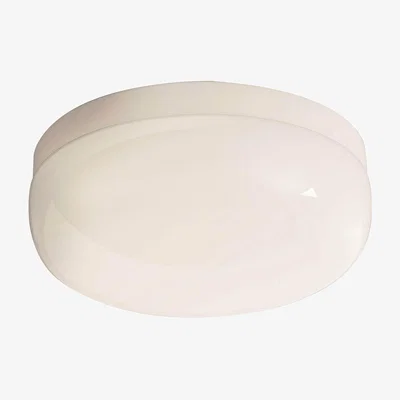 Homebase Cocoon Oyster 20cm Clipper Flush Ceiling Light - White