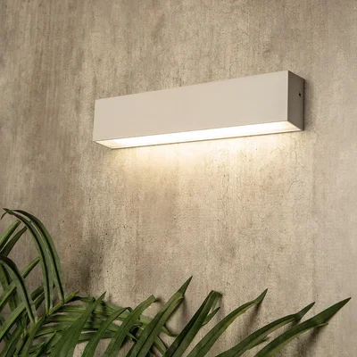 Homebase Cannes 10w Outdoor LED Linear Wall Light (IP54) - White
