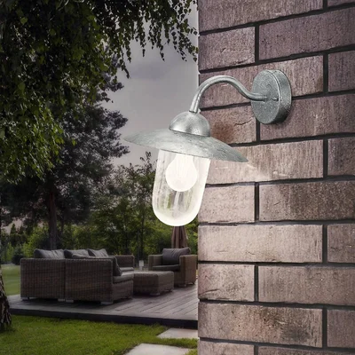 Homebase Eglo Milton Outdoor Wall Light - Stainless Steel