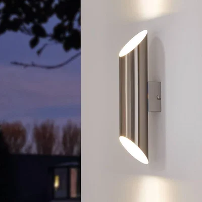 Homebase Eglo Agolada Outdoor LED Wall Light - Stainless Steel