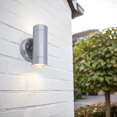 Homebase Lutec Rado Up & Down Outdoor Wall Light - Stainless steel