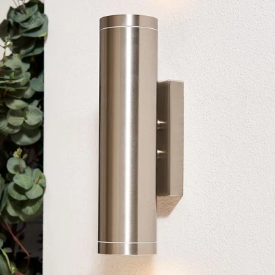 Homebase Mills Large Up & Down Outdoor Wall Light - Stainless Steel