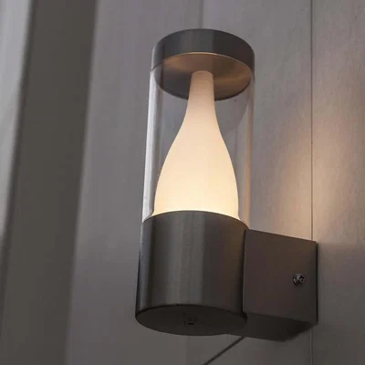 Homebase Lutec Virgo LED Stainless Steel Outdoor Wall Light