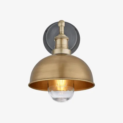 Industville Brooklyn Outdoor & Bathroom Dome Wall Light - 8 Inch