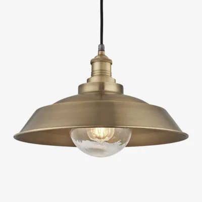 Industville Brooklyn Outdoor & Bathroom Brass Step Pendant - 16 Inch - Brass Holder