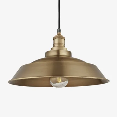 Industville Brooklyn Outdoor & Bathroom Brass Step Pendant - 16 Inch - Brass Holder