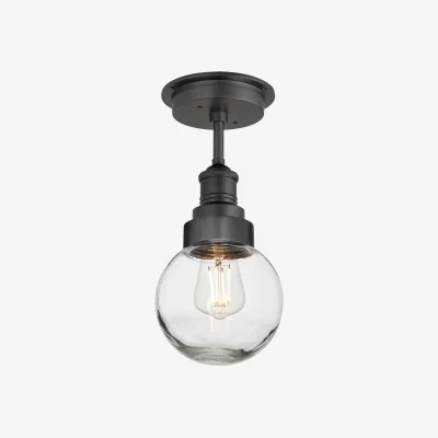 Industville Brooklyn Outdoor & Bathroom Globe Semi Flush Mount