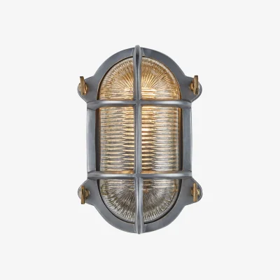 Industville Bulkhead Outdoor & Bathroom Oval Wall Light - 6 Inch