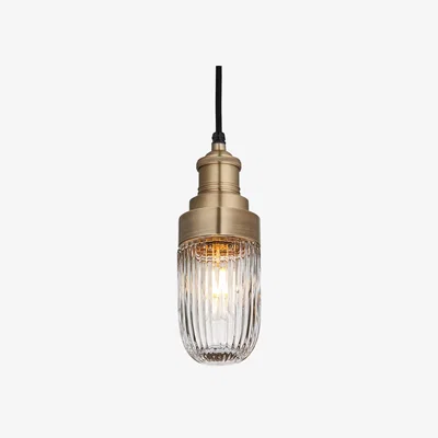 Industville Brooklyn Outdoor & Bathroom Ribbed Tube Pendant