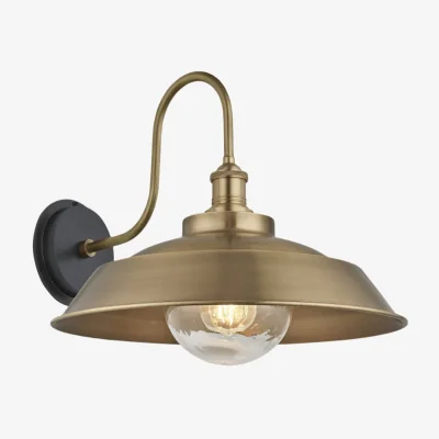 Industville Swan Neck Outdoor & Bathroom Step Wall Light - 16 Inch