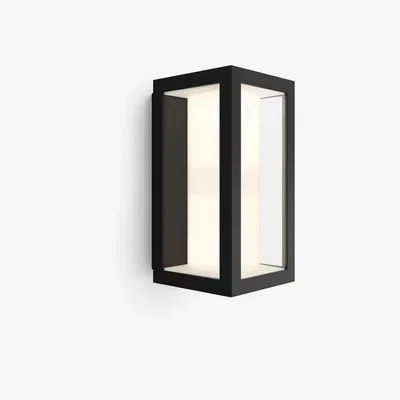 John Lewis Philips Hue White and Colour Ambiance Impress LED Smart Outdoor Wall Light, Black