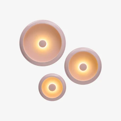 Made in Design Oloha Trio Outdoor wall light metal pink / Wireless lamp - Set of 3 - Fatboy