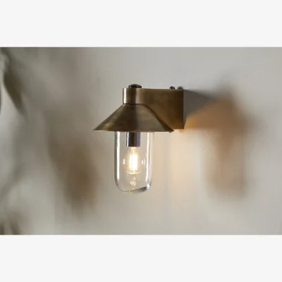 Nkuku nkuku Singa Outdoor Wall Lamp | Lights | Antique Brass