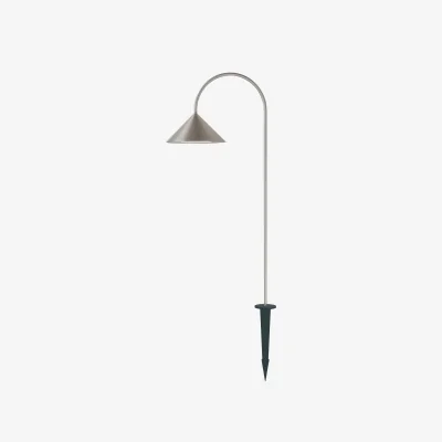 Nordic Nest Frandsen Grasp garden spear garden lamp Brushed stainless steel 82 cm