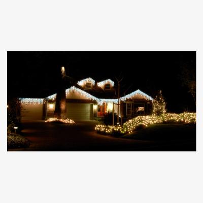 Downtown Festive Snowing Icicle Lights 4 Way 23.8m - Blue and White In Blue White