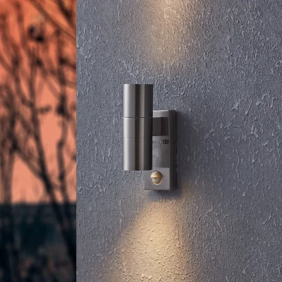 Pagazzi Riga 2-Light Silver LED Outdoor Wall Light