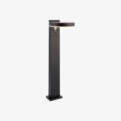 Pagazzi Ebro Outdoor PIR Black Post Light IP44